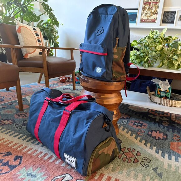 Herschel Supply Company Blue and Red Backpack and Duffel Set - Picture 4 of 8